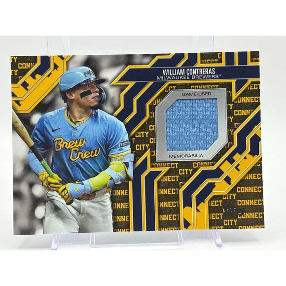 2025 Topps Series 2 William Contreras City Connect Game Used Jersey Relic Brewer - Picture 1 of 2